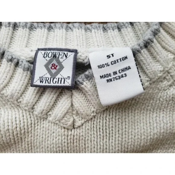 Bowen & Wright Argyle Sweater Boys Girls Size 5 - Picture 4 of 6